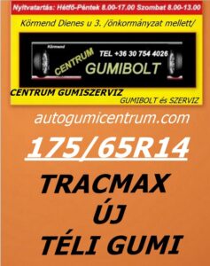 175 65R14-tracmax-uj-teli-gumi-autogumicentrum-centrum-gumiszerviz-kormend-gumibolt es szerviz