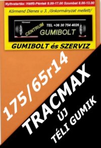 175 65r14 -tracmax új téli gumik-új téligumik-téli gumi-