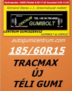 185 60R15-tracmax-uj-teli-gumi-autogumicentrum-centrum-gumiszerviz-kormend-gumibolt es szerviz