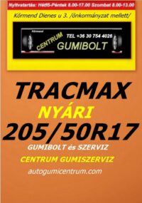 205 50R17 tracmax-uj-nyari-gumi-gumibolt-es-szerviz-centrum-gumiszerviz-kormend-nyari-gumi