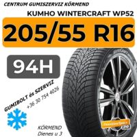 205 55 R16 94H Kumho WINTERCRAFT WP52 kumho - új téli gumik gumibolt és szerviz kormend