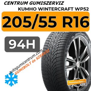 205-55-R16-94H-XL-Kumho-WinterCraft-WP52 centrum gumiszerviz kft-gumibolt és szerviz- Körmend--uj kumho téli gumi