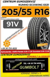 205 55R16 KUMHO ecowing es31 új nyári gumi.i autogumicentrum-com-Centrum-gumiszerviz- gumibolt és szerviz