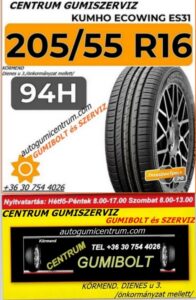 205 55R16 KUMHO es31 új nyári gumi.i autogumicentrum-com-Centrum-gumiszerviz- gumibolt és szerviz