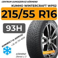 215 55R16 H WP52 Wintercraft kumho - új téli gumik gumibolt és szerviz