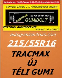 215 55R16-tracmax-uj-teli-gumi-autogumicentrum-centrum-gumiszerviz-kormend-gumibolt es szerviz