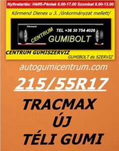 215 55R17-tracmax-uj-teli-gumi-autogumicentrum-centrum-gumiszerviz-kormend-gumibolt es szerviz