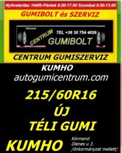 215 60R16 uj-kumho-teli-gumi-centrum-gumiszerviz-kft-gumibolt-es-szerviz-kormend-autogumicentrum-com-