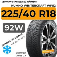 225 40 R18 92W Kumho WINTERCRAFT WP52 kumho - új téli gumik