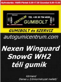 Nexen Winguard SnowG WH2 téli gumik--- centrum gumiszerviz-gumibolt és szerviz-nexen áj téligumi