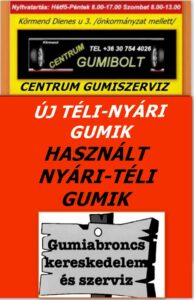Gumiabroncs kereskedelem és szerviz-centrum gumiszervz-gumibolt és szerviz-kormend-
