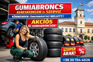 Gumiabroncs kereskedelem és szerviz. - KÖRMENDEN ÖNKORMÁNYZAT MELLETT AKCIÓS ÚJ GUMIABRONCSOK - GUMIBOLT ÉS SZERVIZ -