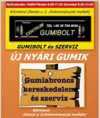 Gumiabroncs kereskedés és szerviz-új nyári gumik-centrum-gumiszerviz kormend-nyári gumi-gumibolt-es-szerviz-nyárigumi