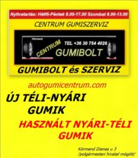 webáruház centrum gumiszerviz kft-gumibolt és szerviz-új téli nyári gumik-használt nyári téli gumik-