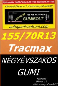 155 70R13 Tracmax négyévszakos gumi-all season gumik, egész évben, akcios négyévszakos-négyévszakos gumi-155 70R13