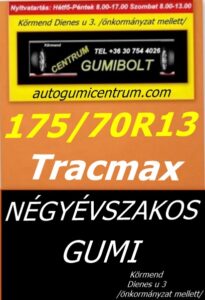 175 70R13 Tracmax négyévszakos gum--all season gumik, egész évben, akcios négyévszakos-négyévszakos gumi-175 70R13