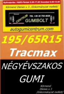 195 65R15 Tracmax négyévszakos gumi--all season gumik, egész évben, akcios négyévszakos-négyévszakos gumi-195 65R15