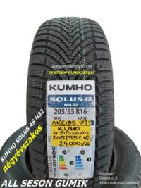 205 55R16 KUMHO négyévszakos gumi-négyévszakos gumik- all season gumi- A S gumi- Kumho Solus 4S HA32- Tracmax négyévszakos gumi Trac Saver-all season-