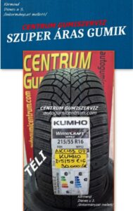 215 55r16 kumho szuper áras téli gumik-új téli gumi-téligumi-akcios téli gumi-téligumik-