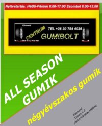 négyévszakos gumik- all season gumi- A S gumi- Kumho Solus 4S HA32- Tracmax négyévszakos gumi Trac Saver-all season-egész évben- centrum gumiszerviz