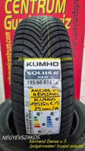 195-60r15-Kumho-negyevszakos-gumi - -kumho solus 4s ha32-all-195-60r15 egész szezonban