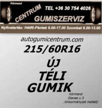 215 60R16 új téli gumik-téligumi-téli gumi-új gumik-új téli gumiabroncs-