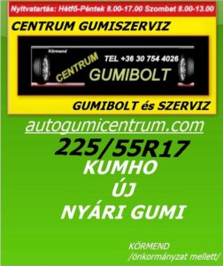 225 55R17 kumho-uj-nyari-gumi-új akcios nyárigumi-gumibolt-es-szerviz-kormend-