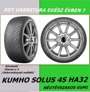 195/65R15 KUMHO négyévszakos gumi. - 4évszak - kumho egész szezonban - kumho - negyevszakos - gumi-all-season-gumik-4-evszakos - 4 evszakos-