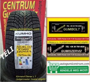 225 45r17 KUMHO új téli gumi - új téli gumi - új téli gumik - új téligumi -