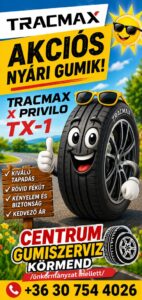 205 60R16 Tracmax akciós nyári gumi - 205 60R16 új akciós nyári gumi - tracmax akcios új nyári gumik - tracmax akcios nyári gumik - tracmax új nyári gumik - tracmax nyári gumik - GUMIBOLT-SZERVIZ - 205 60R16