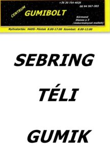sebring téli gumik - sebring téli - téligumi - sebring hó
