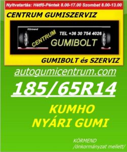 185 65R14 KUMHO nyári gumi - uj-nyari-gumi-centrum-gumiszerviz- - 185 65R14 KUMHO nyári gumik