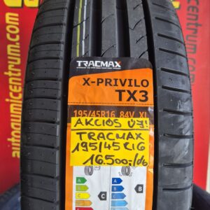 195 45R16 Tracmax akciós nyári gumi - 195 45R16 új akciós nyári gumi - autogumicentrum
