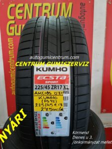 225 45R17 KUMHO PS 72 nyári gumi - 225 45R17 KUMHO nyári gumi - KUMHO PS 72 nyárigumi