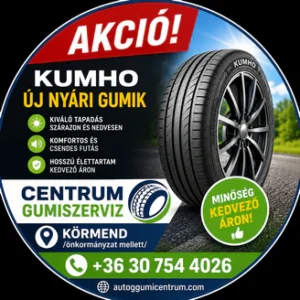 akció. kumho új nyári gumik. centrum gumiszerviz. kormend - kumho nyári gumik