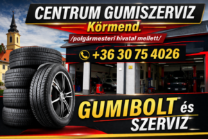 CENTRUM GUMISZERVIZ Körmend - polgármesteri hivatal mellett- - gumibolt és szerviz-