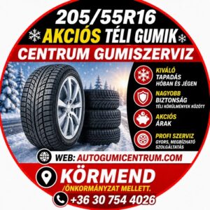 205 55R16 AKCIÓS TÉLI GUMIK. CENTRUM GUMISZERVIZ. web autogumicentrum.com. körmend. önkormányzat mellett. -205 55R16