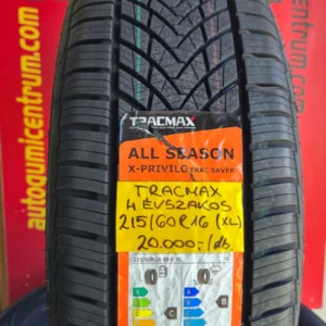 215 60R16 tracmax négyévszakos-all season gumi akciós áron - Autógumicentrum Körmend