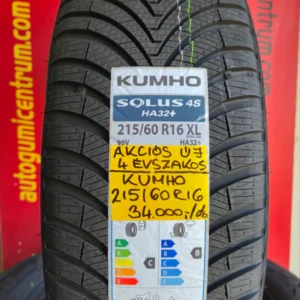 215 60R16 KUMHO négyévszakos gumi - 215 60R16 KUMHO all season gumi