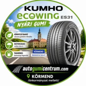 Kumho ECOWING ES31 nyári gumi. autogumicentrum.com körmend