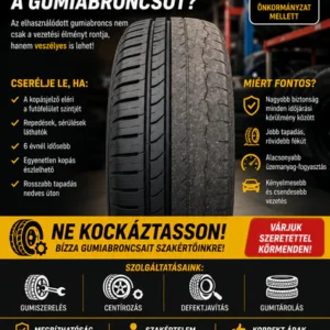 Mikor kell lecserélni a gumiabroncsot-vár a centrum gumiszerviz körmenden-önkormányzat mellett-+36 30 754 4026