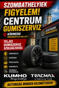 szombathelyiek figyelem Centrum gumiszerviz. körmend önkormányzat mellett teljes gumiszerviz szolgáltatás. kumho-tracmax