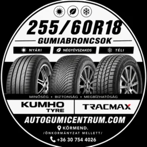 255 60R18 gumiabroncsok. körmend-négyévszakos-nyári-téli gumik