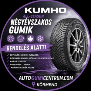 kumho négyévszakos gumiabroncsok rendelése Körmenden – új all season autógumik az Autógumi Centrum webáruházában, autogumicentrum.com.
